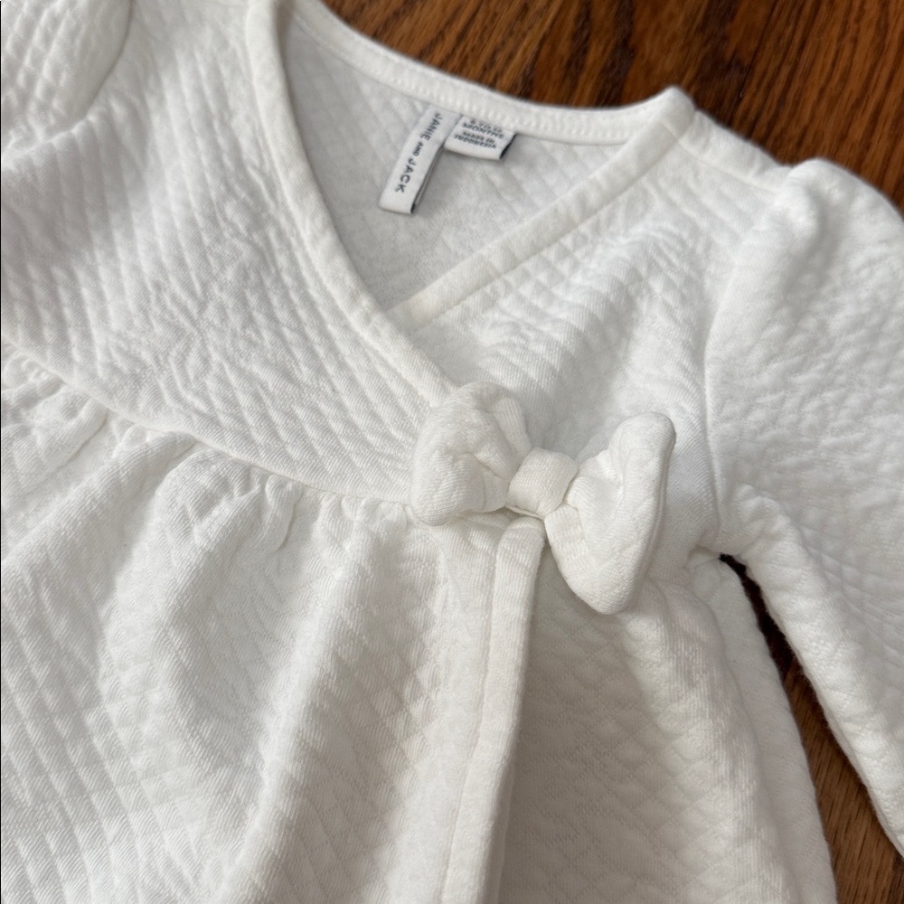 Janie and Jack White Quilted Dress & Bloomers Set 6–12M - Picture 3 of 6